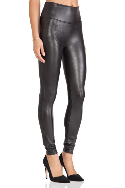 Spanx Faux Stretch-leather Leggings in Black