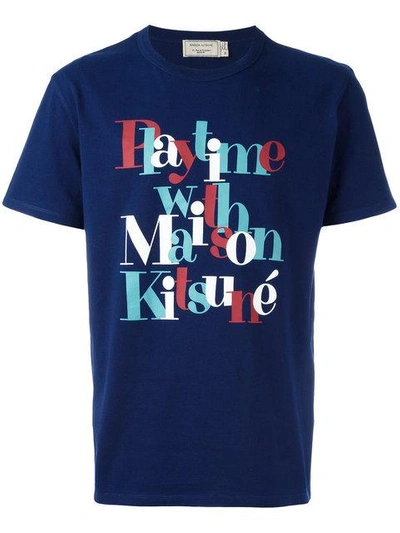 Maison Kitsuné Printed Text T-shirt