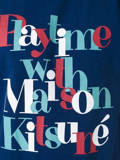 Shop Maison Kitsuné Printed Text T-shirt
