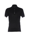 Tom Ford Black Short-sleeves Polo In Cotton Piquet Jersey Man In 黑色