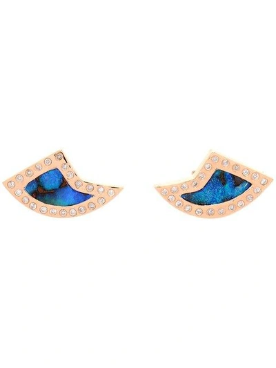 Shop Dezso Ohrringe Aus 18kt Mit Opal Und Diamanten In Blue