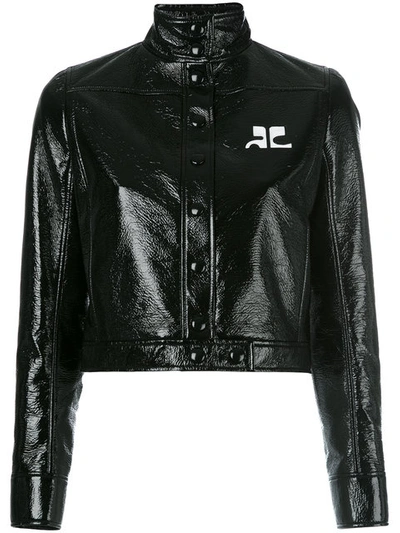 Shop Courrèges Vynil Jacket - Black