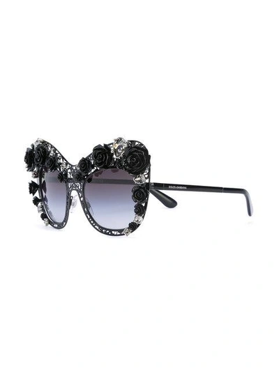 Shop Dolce & Gabbana Lace Bouquet Sunglasses