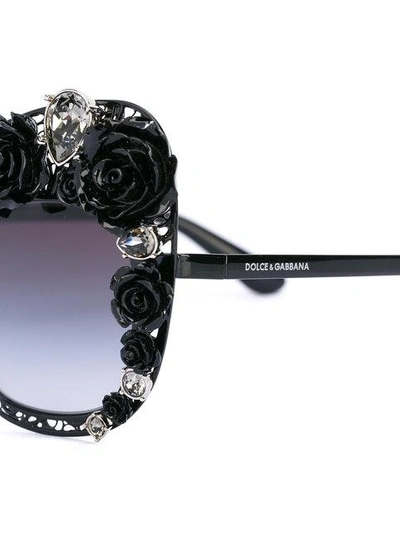 Shop Dolce & Gabbana Lace Bouquet Sunglasses