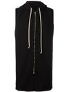 RICK OWENS DRKSHDW hooded waistcoat,DU17F2175F11871494