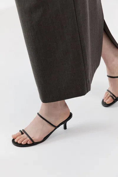 St Agni Minimal Strap Heel In Black