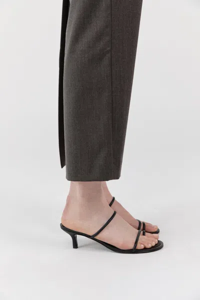 St Agni Minimal Strap Heel In Black