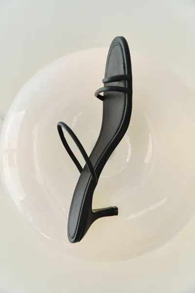 St Agni Minimal Strap Heel In Black