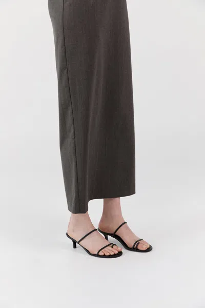 St Agni Minimal Strap Heel In Black