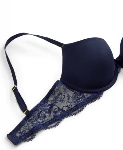 Ralph Lauren Medium Coverage T-shirt Demi Bra In Blue