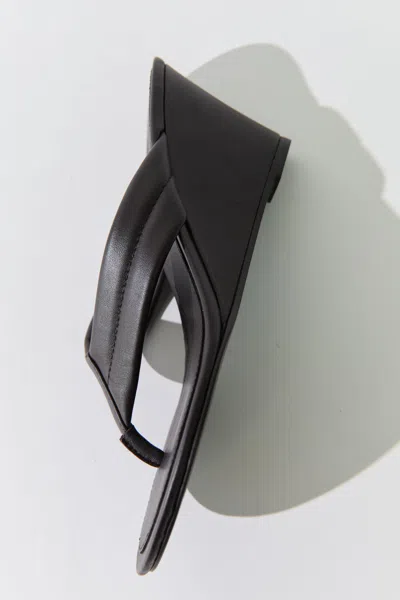 St Agni Stitch Detail Thong Wedges Black
