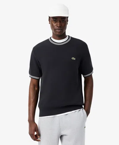 Lacoste Logo-patch T-shirt In Black