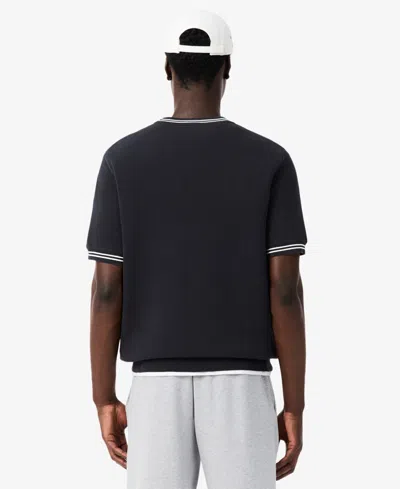 Lacoste Logo-patch T-shirt In Black