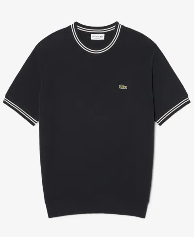 Lacoste Logo-patch T-shirt In Black