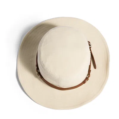 Miu Miu Drill Hat In Neutral