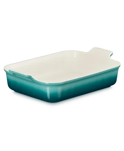 Le Creuset Heritage 4-quart Rectangular Baking Dish In Blue