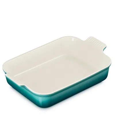 Le Creuset Heritage 4-quart Rectangular Baking Dish In Blue