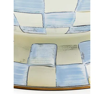 Mackenzie-childs Sky Blue Check Everything Bowl In Blue
