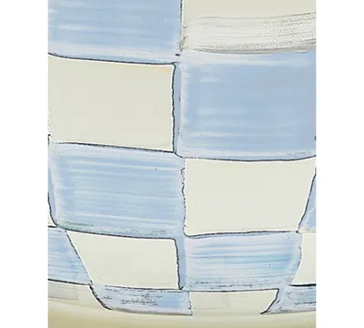 Mackenzie-childs Sky Blue Check Everything Bowl In Blue