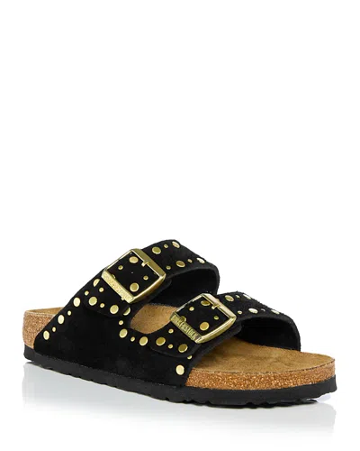 Birkenstock Classic Arizona Sandals With Studded Accents In Black