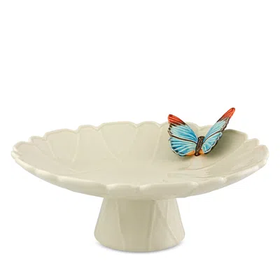 Bordallo Pinheiro Vista Alegre Cloudy Butterflies By Claudia Schiffer Cake Plate 15 In Cream