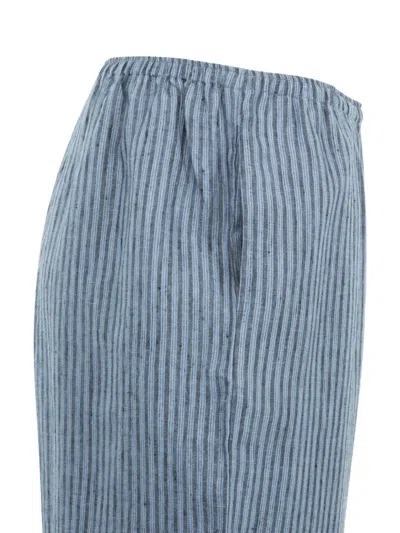 Deiji Studios Ease Stripe-pattern Trousers In Blue