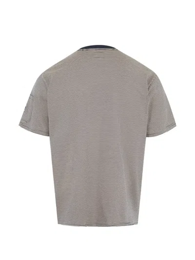 Needles Striped T-shirt In Blue
