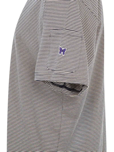 Needles Striped T-shirt In Blue