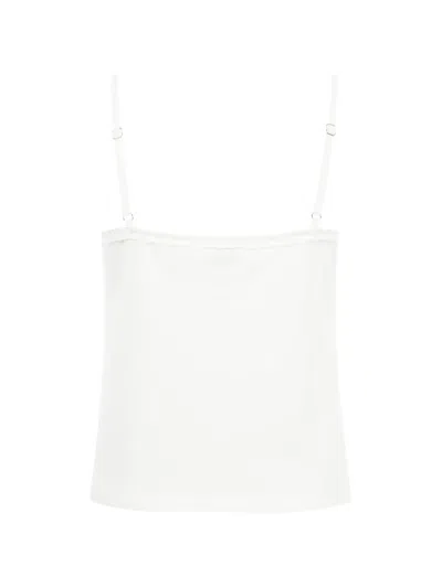 Deiji Studios Ruffle-trim Clasp Singlet Top In White