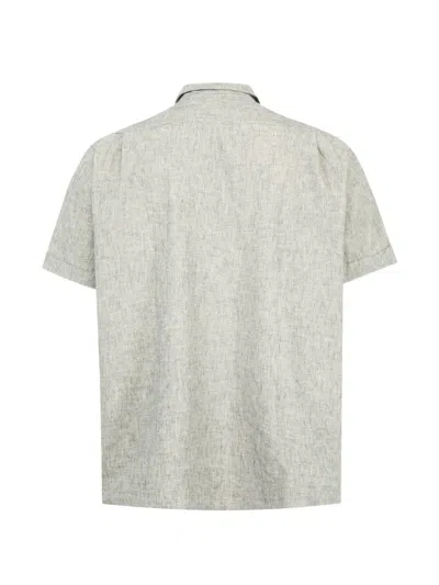 Engineered Garments Patch-pocket Camp Shirt In Gray