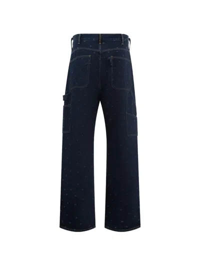 Needles Star-pattern Painter Jeans In Blue
