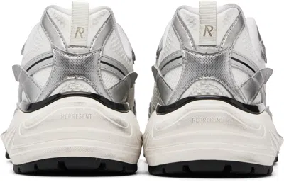 Represent Storm-torn Mesh Sneakers In Silver