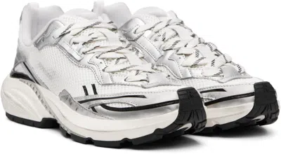 Represent Storm-torn Mesh Sneakers In Silver