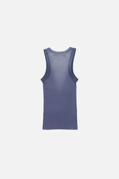 Acne Studios Sprayed Logo Tank Top In Blue