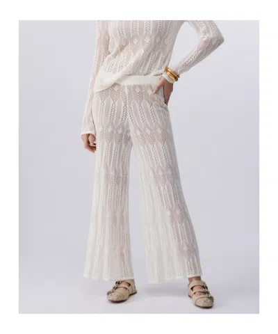 Liu •jo Open-work Trousers In White