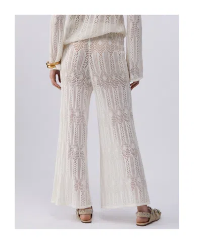 Liu •jo Open-work Trousers In White
