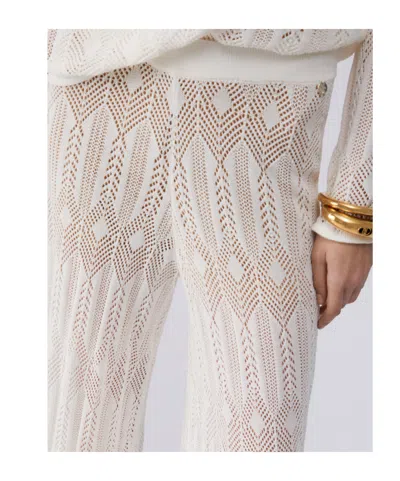 Liu •jo Open-work Trousers In White
