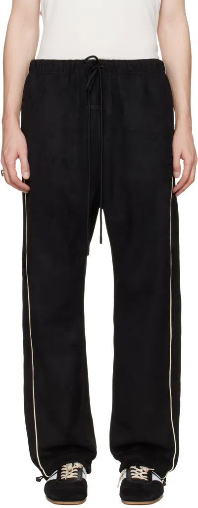Essentials Drawstring Casual Pants In Black