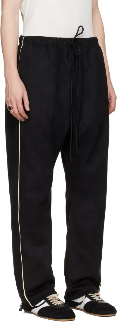 Essentials Drawstring Casual Pants In Black
