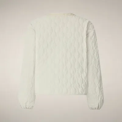 Save The Duck Wave-quilted Jacket In White