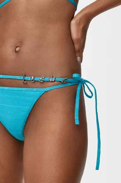 Loewe Bikini Bottom In Technical Jersey In Blue