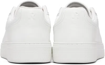 Represent Mens White Initial Leather Low-top Trainers In Multi
