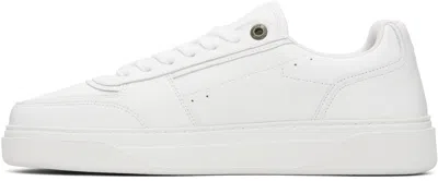 Represent Mens White Initial Leather Low-top Trainers In Multi