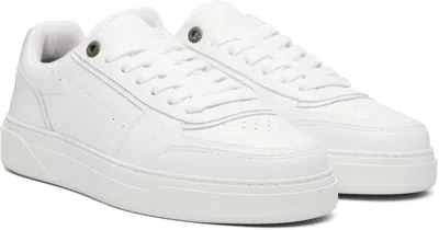Represent Mens White Initial Leather Low-top Trainers In Multi