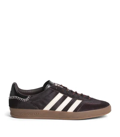 Adidas Originals Adidas By Wales Bonner Gazelle Pony Sneakers In Burgundy