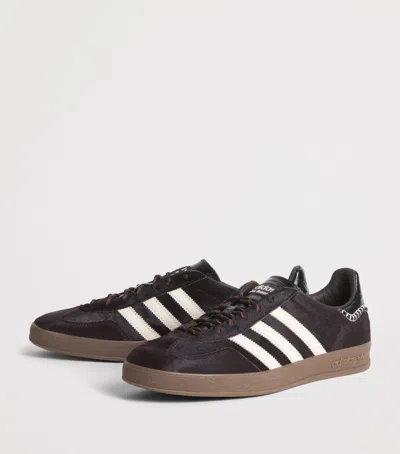 Adidas Originals Adidas By Wales Bonner Gazelle Pony Sneakers In Burgundy
