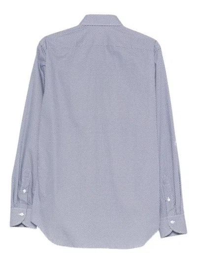 Dell'oglio Buttoned Patterned Shirt In Blue