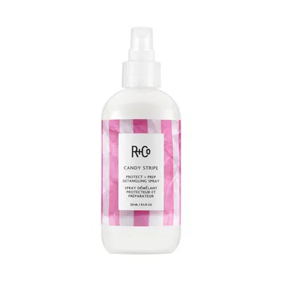 R + Co Candy Stripe Protect And Prep Detangling Spray 251ml In Transparent