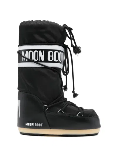 Moon Boot Icon High Nylon Boots In Black