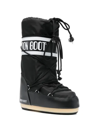 Moon Boot Icon High Nylon Boots In Black